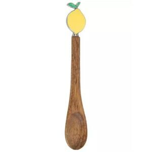 New Market Square Lemon Mini Wood Spoons 4 pc